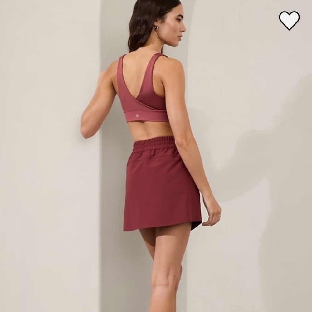 NWT Athleta Dawn High Rise 15” Skirt Redwood Sz XS Active Summer Travel Pockets - Picture 3 of 14